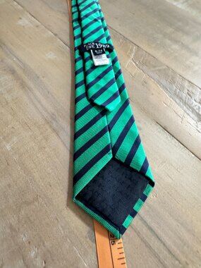 The Children's Place Boys Striped Necktie Green Navy Blue Size 8-14